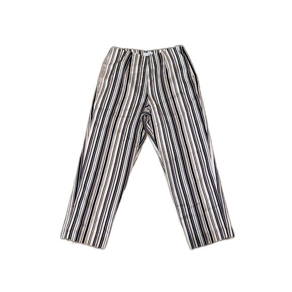 Allison Taylor Vintage 90's Striped Straight Leg Pants - 6 - Picture 1 of 5